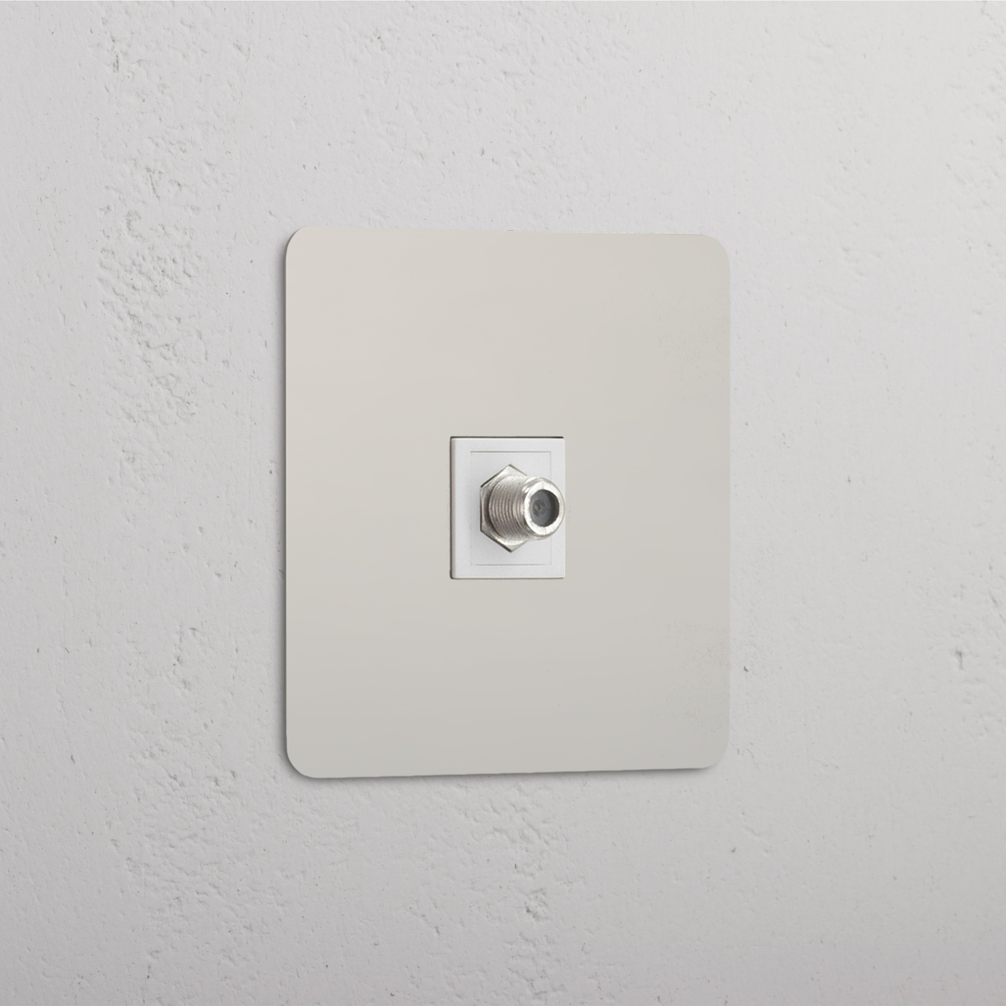 Accessorio Segnale Satellite: Modulo Satellite Singolo in Nichel Lucido Bianco