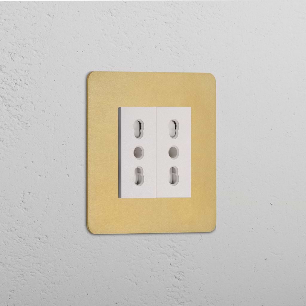2 Banda, Ottone Georgiano, 13A UK 3 Pin Rete Presa, 45A Fornello 2 Banda, Ottone Georgiano, 13A UK 3 Pin Rete Presa, 45A Fornello