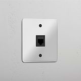 Modulo RJ45 Singolo in Nero Trasparente - Accessorio per Connessione Rete Affidabile