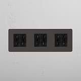 Modulo Triplo 6x Bipasso - Bronzo Nero