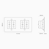 Modulo Doppio 4x Bipasso - Trasparente Bianco