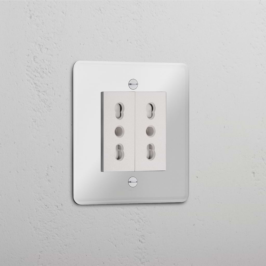 Modulo Singolo 2x Bipasso - Trasparente Bianco