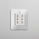 Modulo Singolo 2x Bipasso - Trasparente Bianco