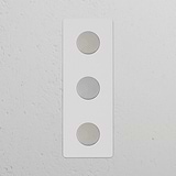 Interruttore Dimmer Triplo Verticale 3x – Pitturabile Nichel Lucido