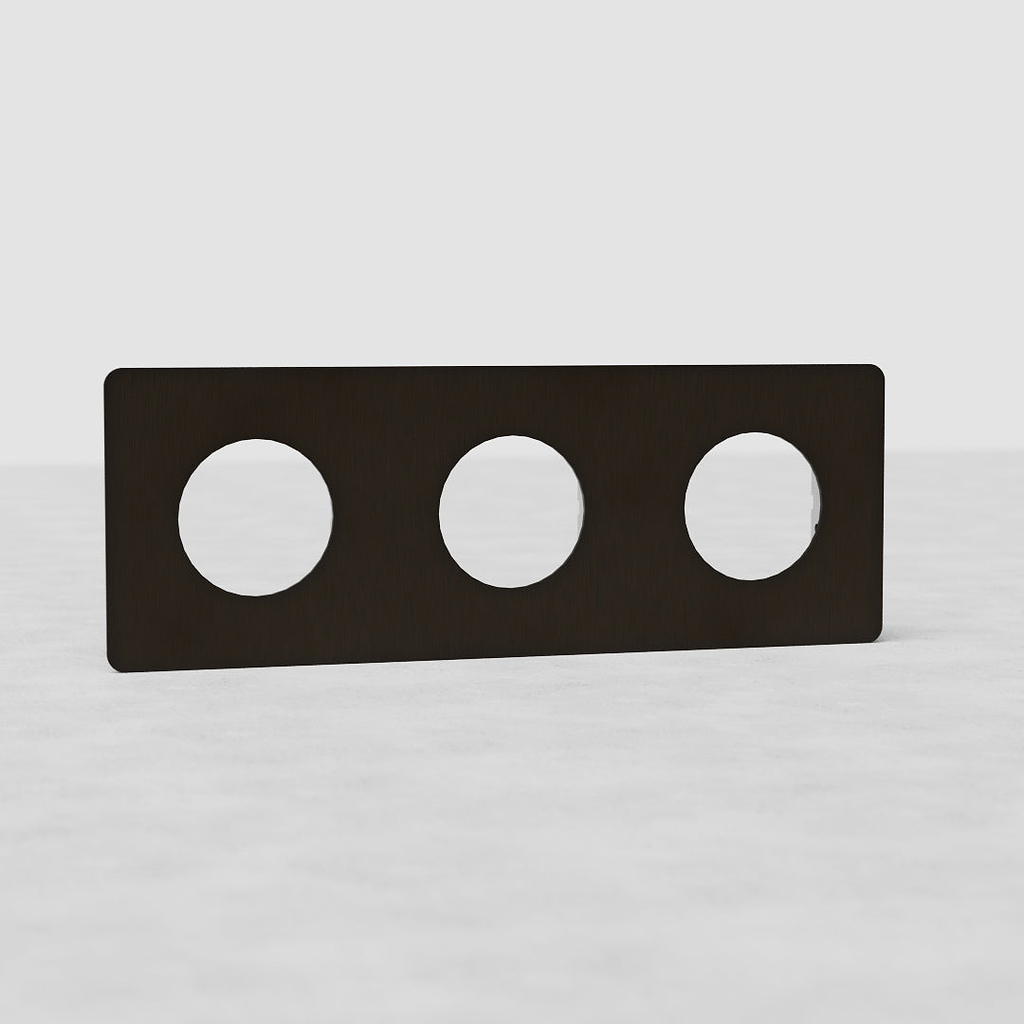 Placca Triplo Modulo Tonda EU - Bronzo
