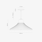 Hammersmith Lampadario Grande in Vetro Scanalato - Nichel Lucido