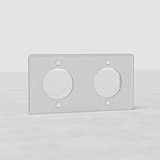 Placca Modulo Doppio Tonda EU - Trasparente Bianco