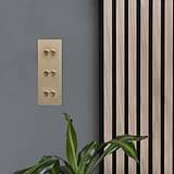 Triplo 6x Interruttore a Levetta Verticale - Ottone Antico