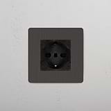 Modulo Singolo Schuko/Bipasso - Bronzo Nero