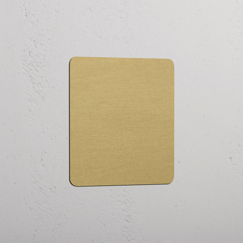 Placca Vuota in Design Singolo con Finitura in Ottone Antico