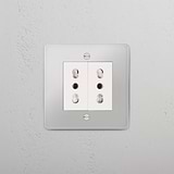 Modulo Singolo 2x Bipasso - Trasparente Bianco