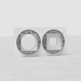 Doppia Placca 1x Keystone & 1x Modulo Tonda EU - Trasparente Bianco