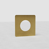 Placca Modulo Singolo Tonda EU - Ottone Antico