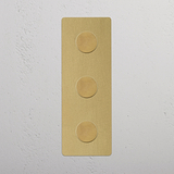 Interruttore Dimmer Multidirezionale Triplo 3x Verticale – Ottone Antico