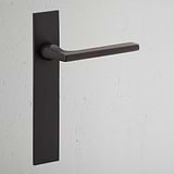 Clayton Maniglia per porta fissa su placca lunga - Bronzo