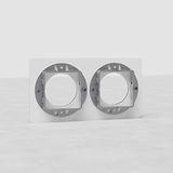 Placca Modulo Doppio Tonda EU - Trasparente Bianco
