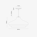 Brookfield Lampadario Grande in Vetro Opale - Nichel Lucido