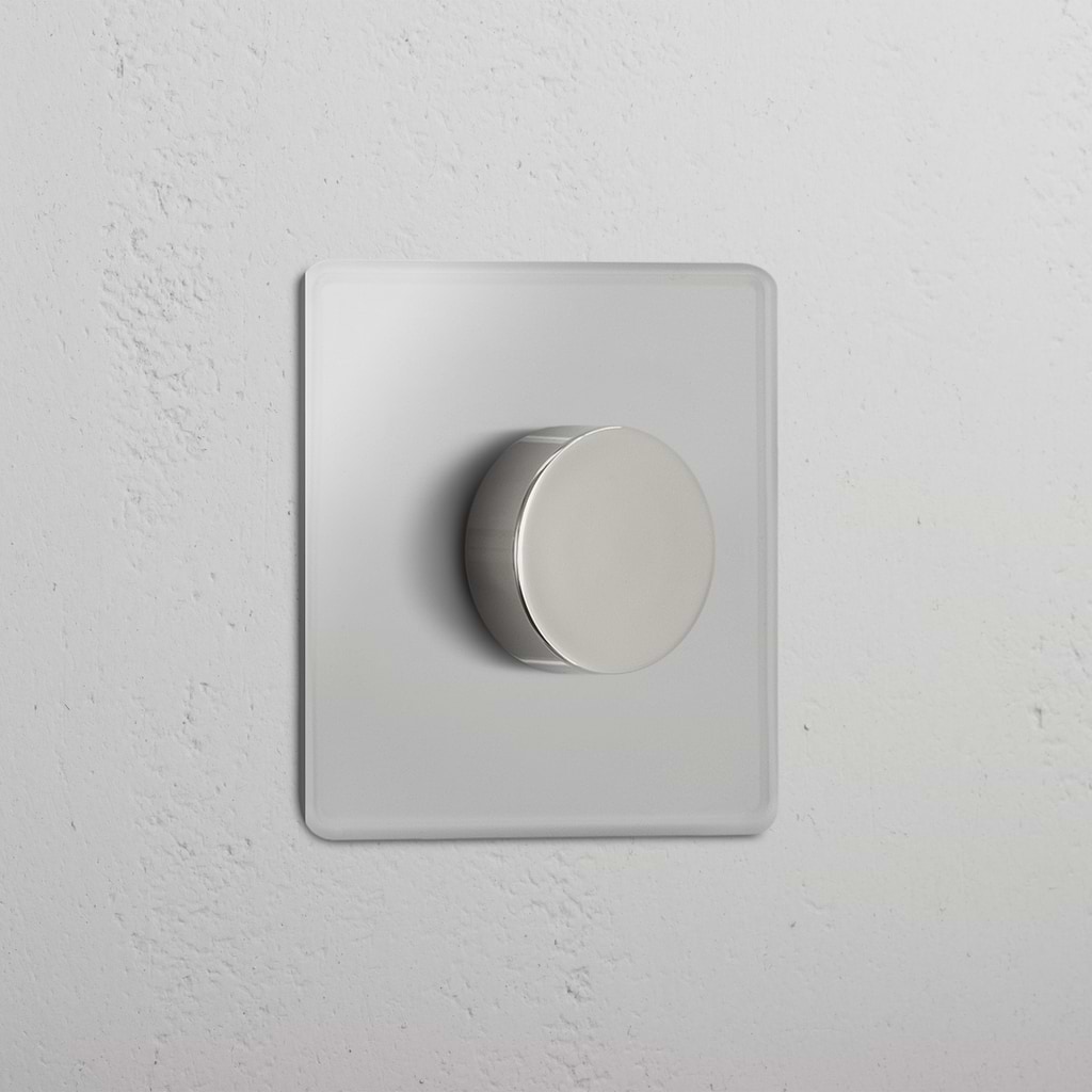 Interruttore Dimmer Multidirezionale Singolo – Nichel Lucido Trasparente