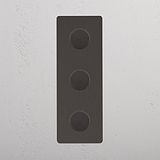 Interruttore Dimmer Multidirezionale Triplo 3x Verticale – Bronzo