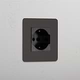 Modulo Singolo Schuko/Bipasso in Bronzo Nero