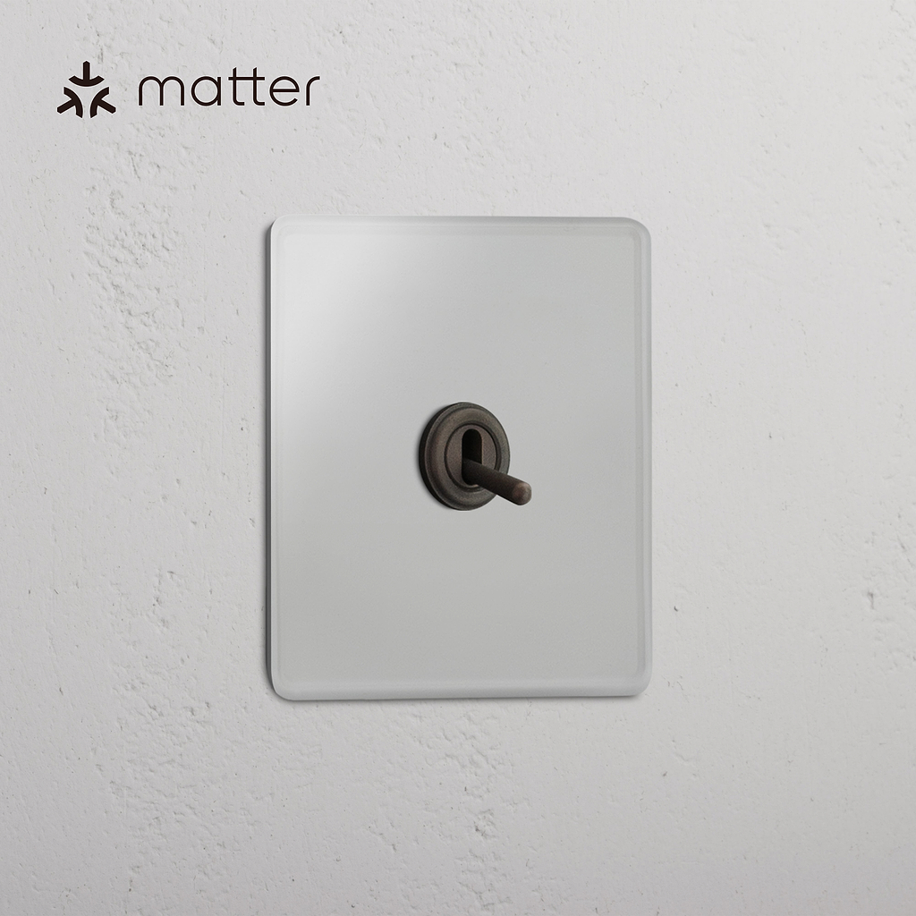 Interruttore Pulsante Smart Singolo a Levetta – Bronzo Trasparente