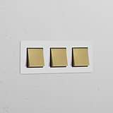 Interruttore a Bilanciere Triplo 3x – Pitturabile Ottone Antico Nero