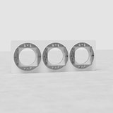 Placca Modulo Triplo Tonda EU - Trasparente Bianco