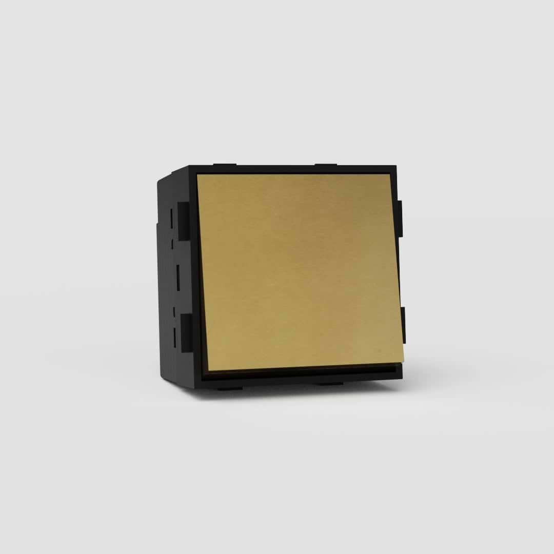 Interruttore Basculante Retrattivo EU in Ottone Antico Nero - Accessorio di Illuminazione Intuitivo