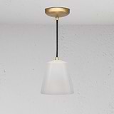 Richmond Medium Pendant Light Fine Porcelain - Antique Brass
