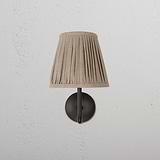Applique Malvern media in Beige Naturale, vista frontale