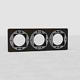 Placca Triplo Modulo Tonda EU - Bronzo