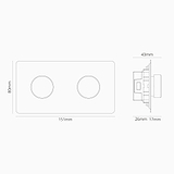Interruttore Dimmer Multidirezionale Doppio 2x – Bronzo