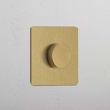 Interruttore per Dimmer Singolo in Ottone Antico per Controllo Luminoso Facile