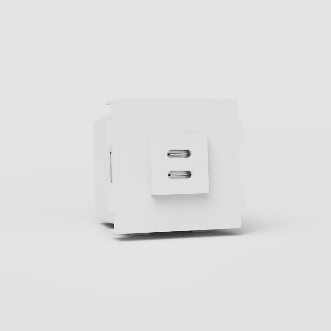 Modulo USB-C di Ricarica Rapida 30W in Bianco - Soluzione di Alimentazione ad Alta Velocità