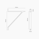 Brixton Staffa per mensola 150mm - Ottone Antico