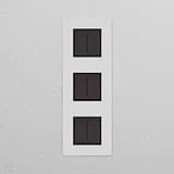 Interruttore a Bilanciere Triplo Verticale 6x – Pitturabile Bronzo Nero