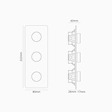 Interruttore Dimmer Multidirezionale Triplo 3x Verticale – Bronzo