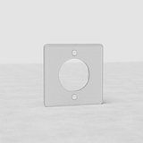 Placca Modulo Singolo Tonda EU - Trasparente Bianco