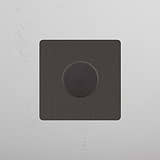 Interruttore Dimmer Singolo in Bronzo su Sfondo Bianco
