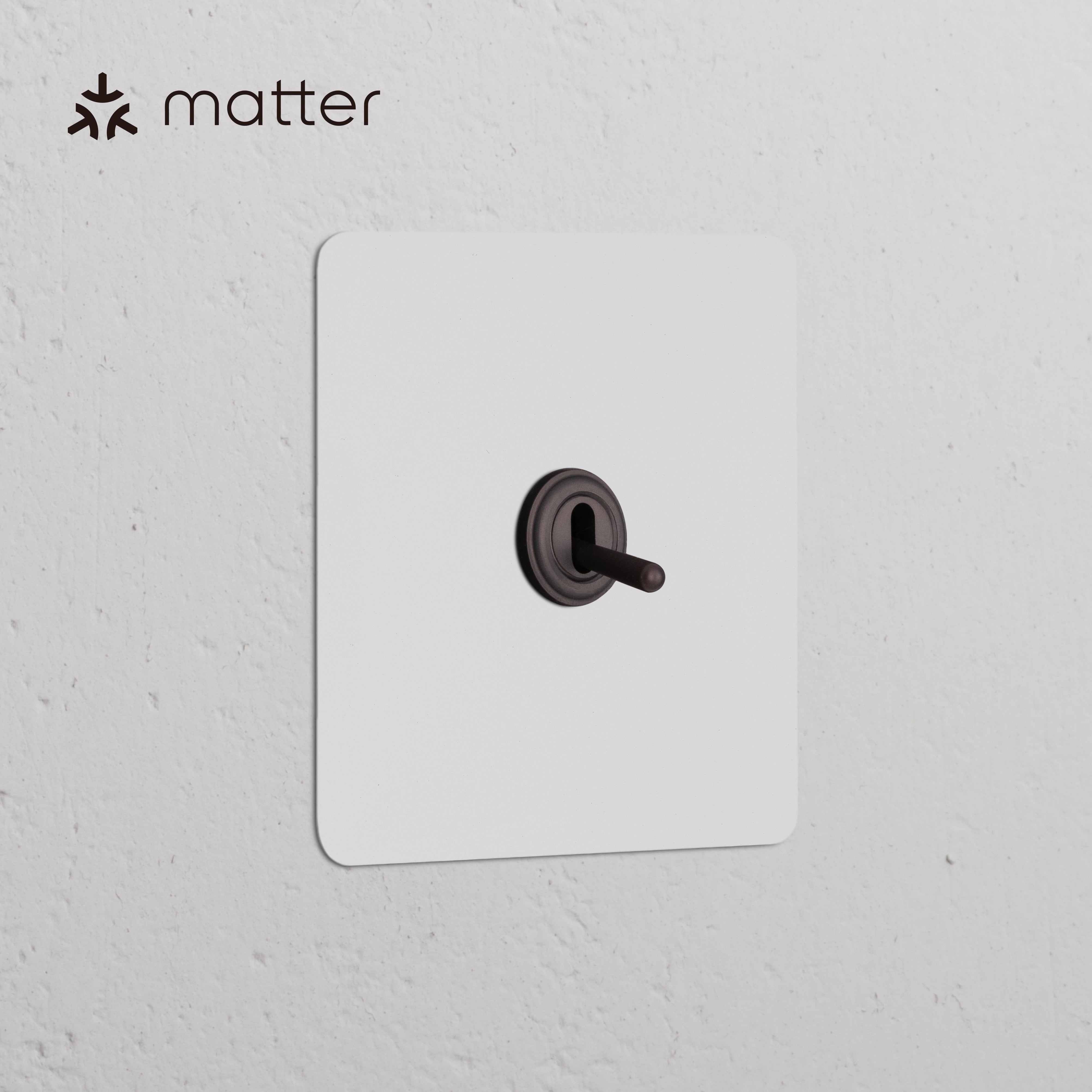 Interruttore Pulsante Smart Singolo a Levetta – Bronzo Pitturabile