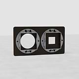 Doppia Placca 1x Keystone & 1x Modulo Tonda EU - Bronzo