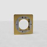 Placca Modulo Singolo Tonda EU - Ottone Antico
