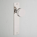 Onslow Pomello con Placca Lunga Fissa - Nichel Lucido