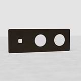 Tripla Placca 1x Interruttore & 2x Modulo Tonda EU - Bronzo