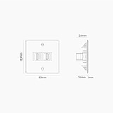 2x Modulo HDMI Singolo - Bianco Trasparente