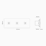 Triplo 3x Modulo USB - Nichel Lucido Bianco