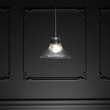 Hammersmith średnia lampa wisząca z ryflowanym szkłem - Polerowany nikiel