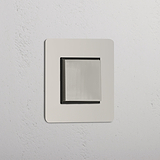 Single Rocker Switch (Cent) - Polished Nickel Black