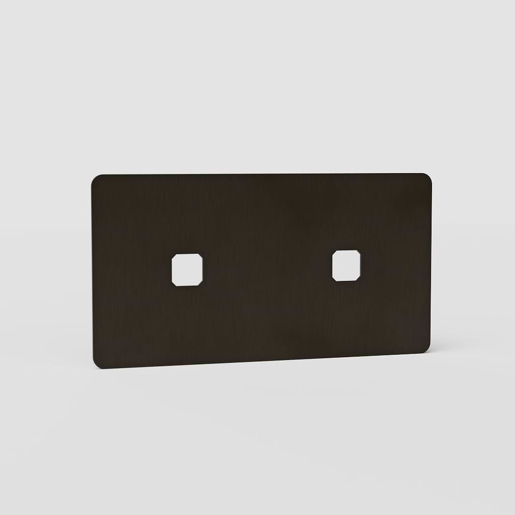 Double 2x Switch Plate EU - Bronze