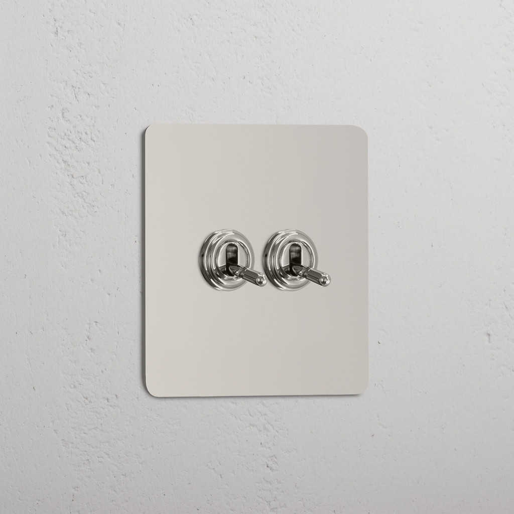 Single 2x Toggle Switch - Polished Nickel